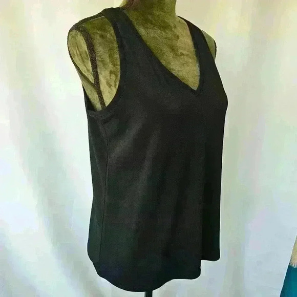 ✨Like New✨ Express Relaxed V-Neck London Tank, Black, Size XS - Picture 5 of 10